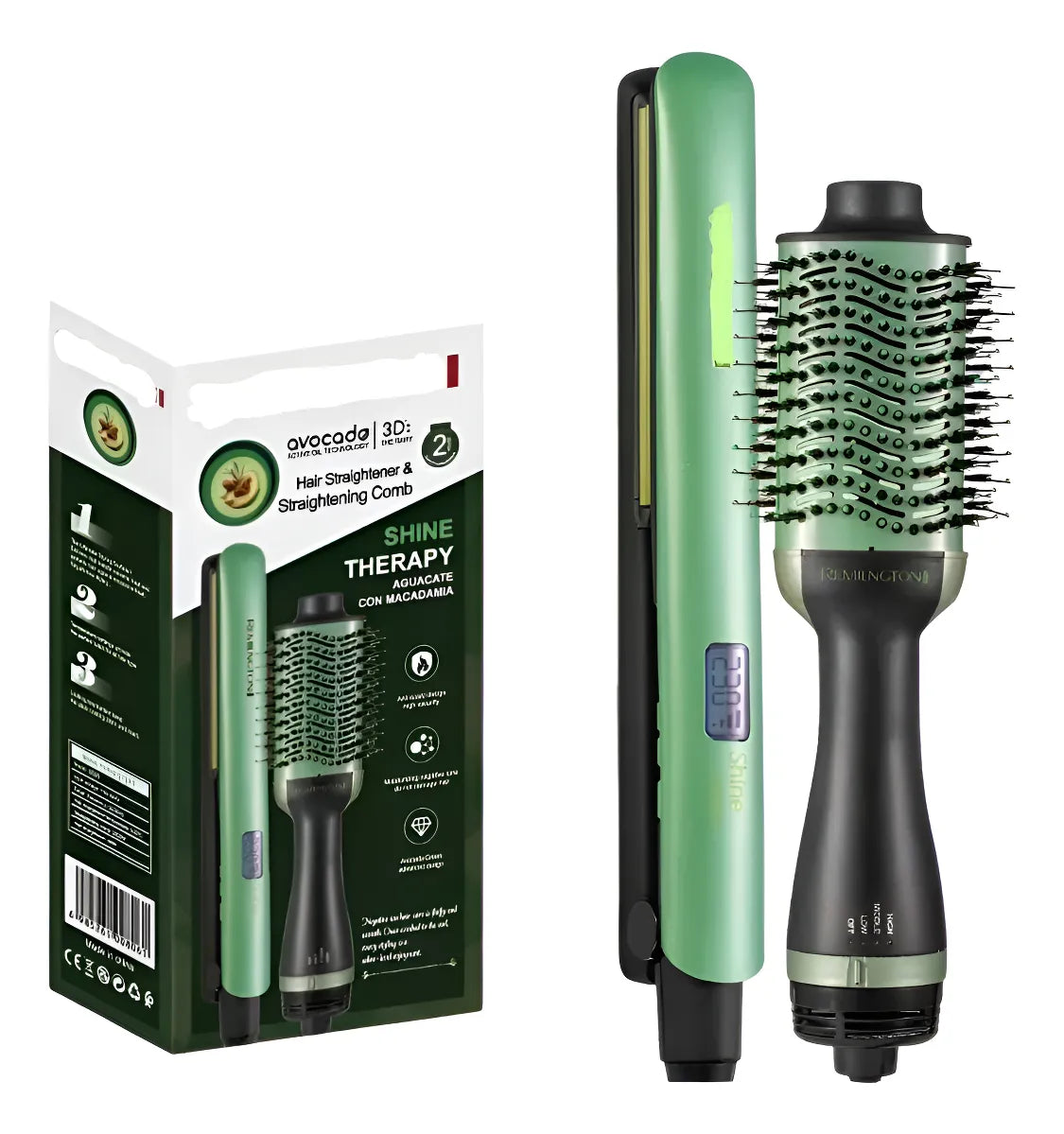 Cepillo Secador Plancha Infusion Aguacate Alisador